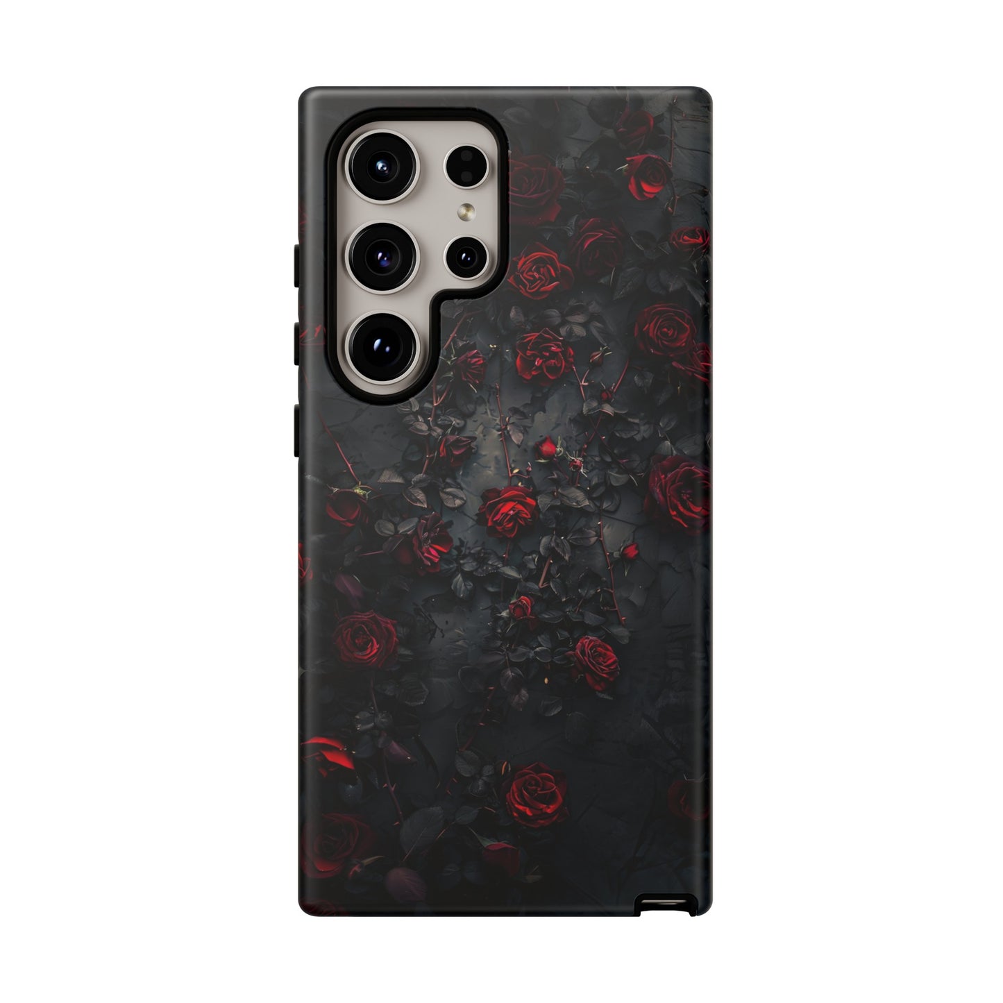 Gothic Roses Tough Phone Case – Elegant Dark Floral Design for iPhone, Samsung Galaxy, and Google Pixel Devices