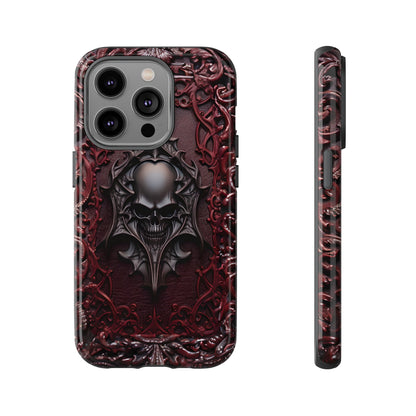 Vampiric Tough Phone Case – Gothic Skull Vampire Design for iPhone, Samsung Galaxy, and Google Pixel Devices