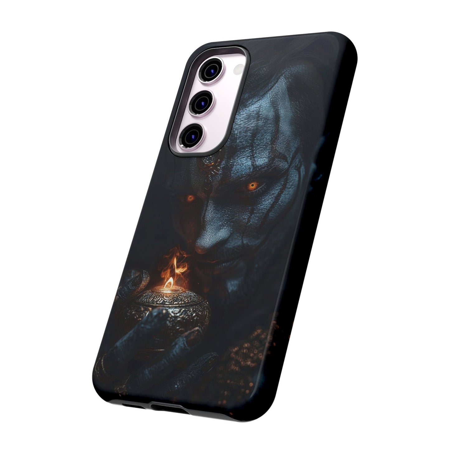 Dark Djinn Warrior Phone Case - Intricate Fantasy Art Protective Cover for iPhone, Samsung Galaxy, and Google Pixel Devices