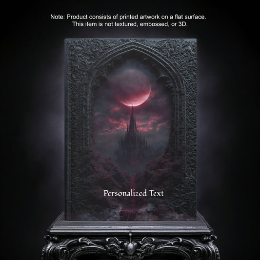 Gothic Vampire Castle Journal - Dark Fantasy Notebook with Optional Personalized Text