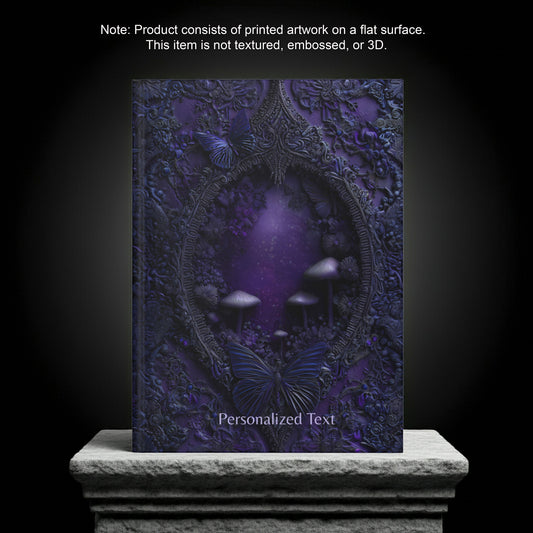 Enchanted Butterfly Forest Journal - Gothic Fantasy Notebook with Optional Personalized Text