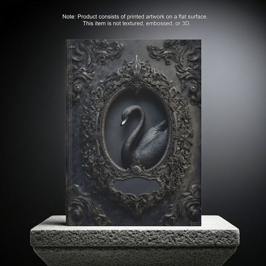 Black Swan Gothic Journal - Dark Elegance Notebook with Optional Personalized Text