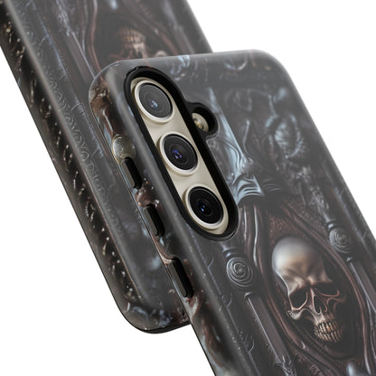 Dark Grimoire of Death Tough Phone Case – Gothic Skull Vampiric Design for iPhone, Samsung Galaxy, and Google Pixel Devices