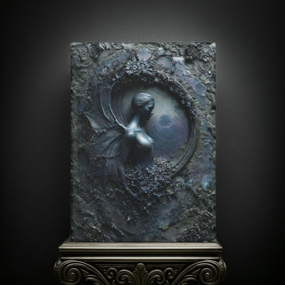 Dark Fairy Moon Journal – Gothic Celestial Fantasy Notebook with Optional Personalized Text