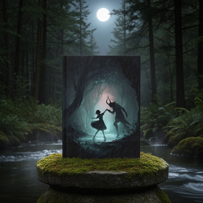 Dark Faun Forest Dance Journal – Gothic Fantasy Notebook with Optional Personalized Text