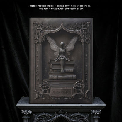 Gothic Fairy Library Journal – Dark Fantasy Book Lover Notebook with Optional Personalized Text