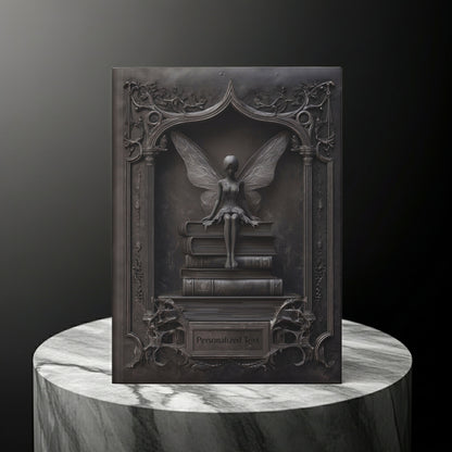 Gothic Fairy Library Journal – Dark Fantasy Book Lover Notebook with Optional Personalized Text