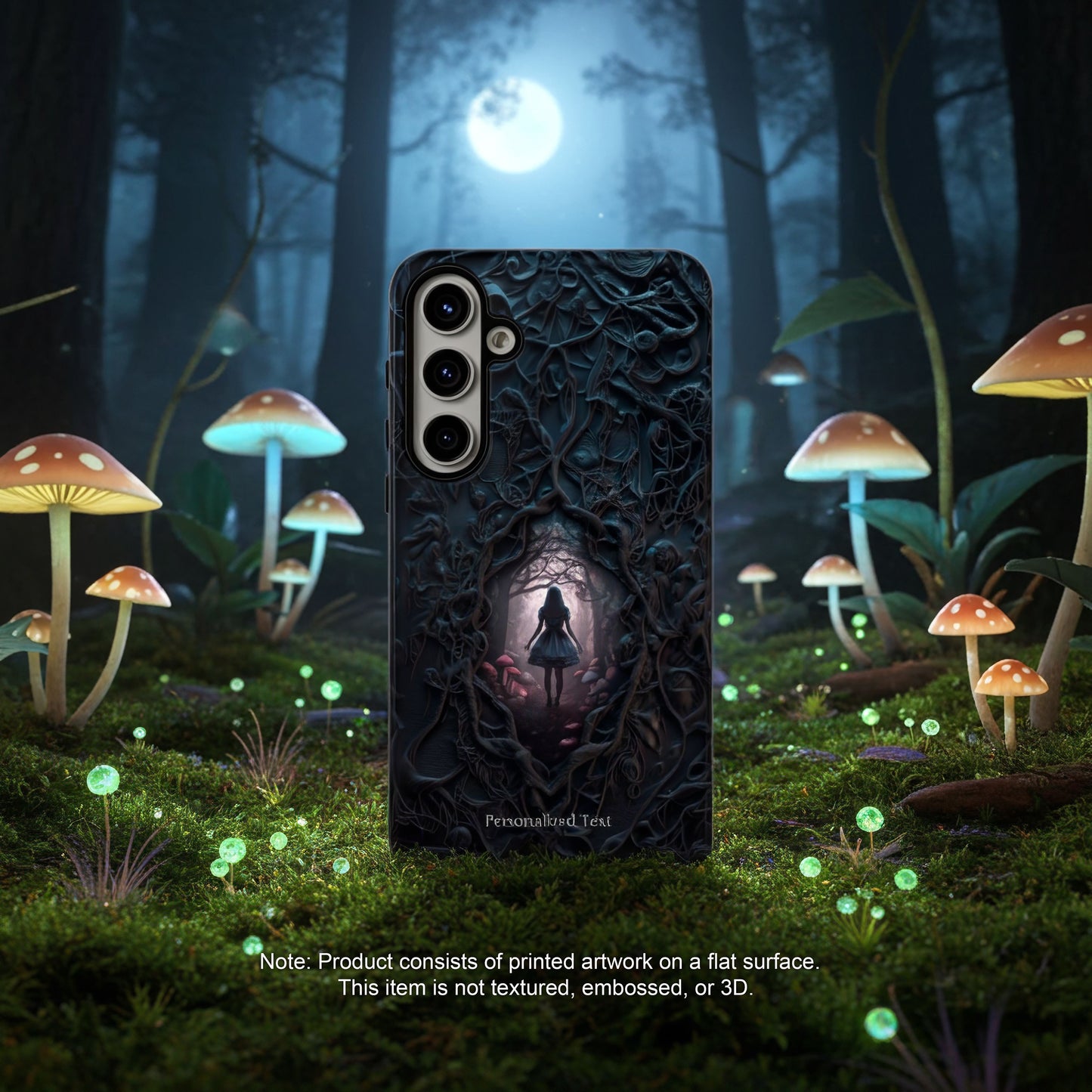 Personalized Dark Enchanted Forest Phone Case – Gothic Fairy Tale Portal Cover for iPhone, Samsung Galaxy & Google Pixel