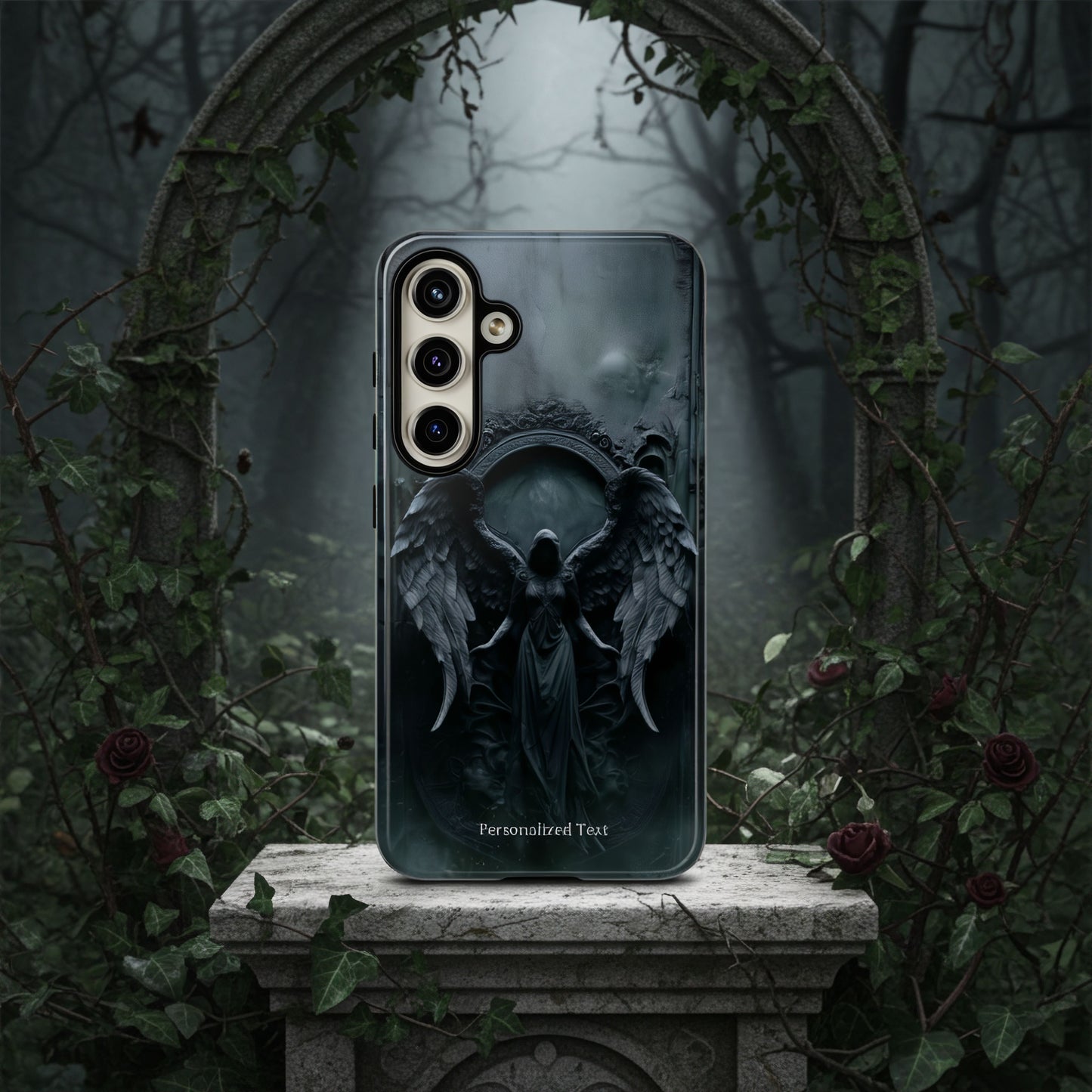 Personalized Dark Angel Phone Case – Gothic Fallen Angel Fantasy Art for iPhone, Samsung Galaxy & Google Pixel