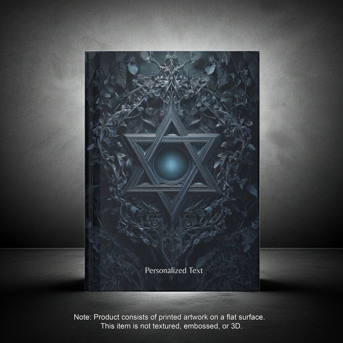 Gothic Star of David Journal, Gothic Mystical Notebook, Dark Esoteric Grimoire, Personalized Hardcover & Spiral Journal
