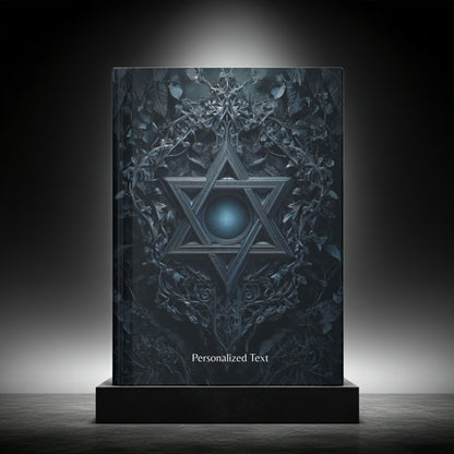 Gothic Star of David Journal, Gothic Mystical Notebook, Dark Esoteric Grimoire, Personalized Hardcover & Spiral Journal