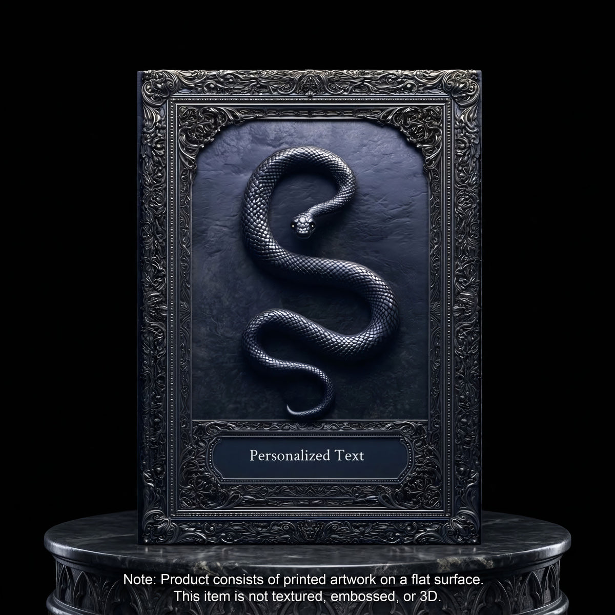 Gothic Black Snake Journal – Dark Serpent Hardcover Notebook, Occult Grimoire, Witchy Writing Journal, Personalized Gothic Gift