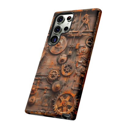 Rusted Steampunk Gearworks Phone Case for iPhone, Samsung Galaxy, and Google Pixel Devices