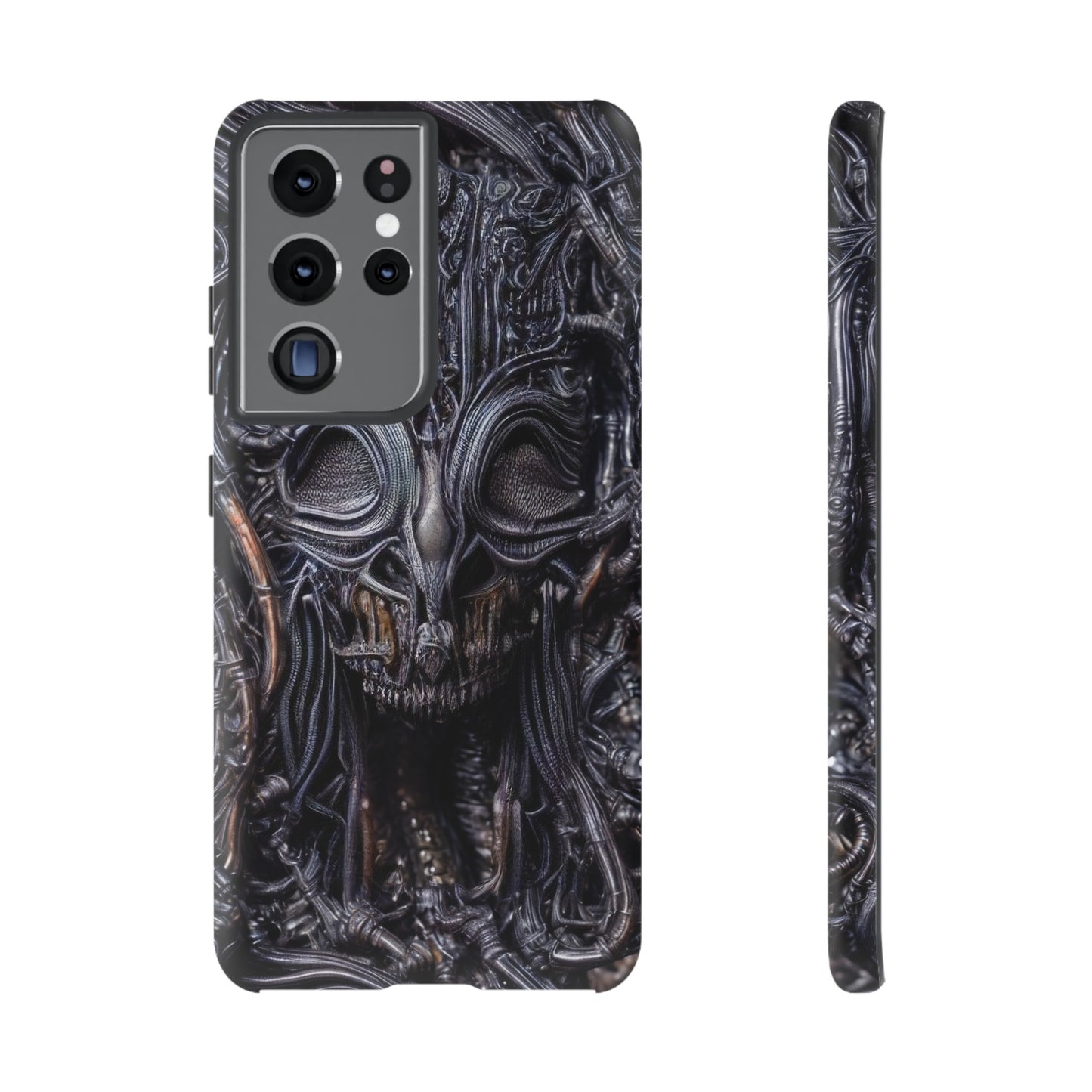 Biomechanical Horror 2 Phone Case – Futuristic Alien Horror Design for iPhone, Samsung Galaxy, and Google Pixel Devices