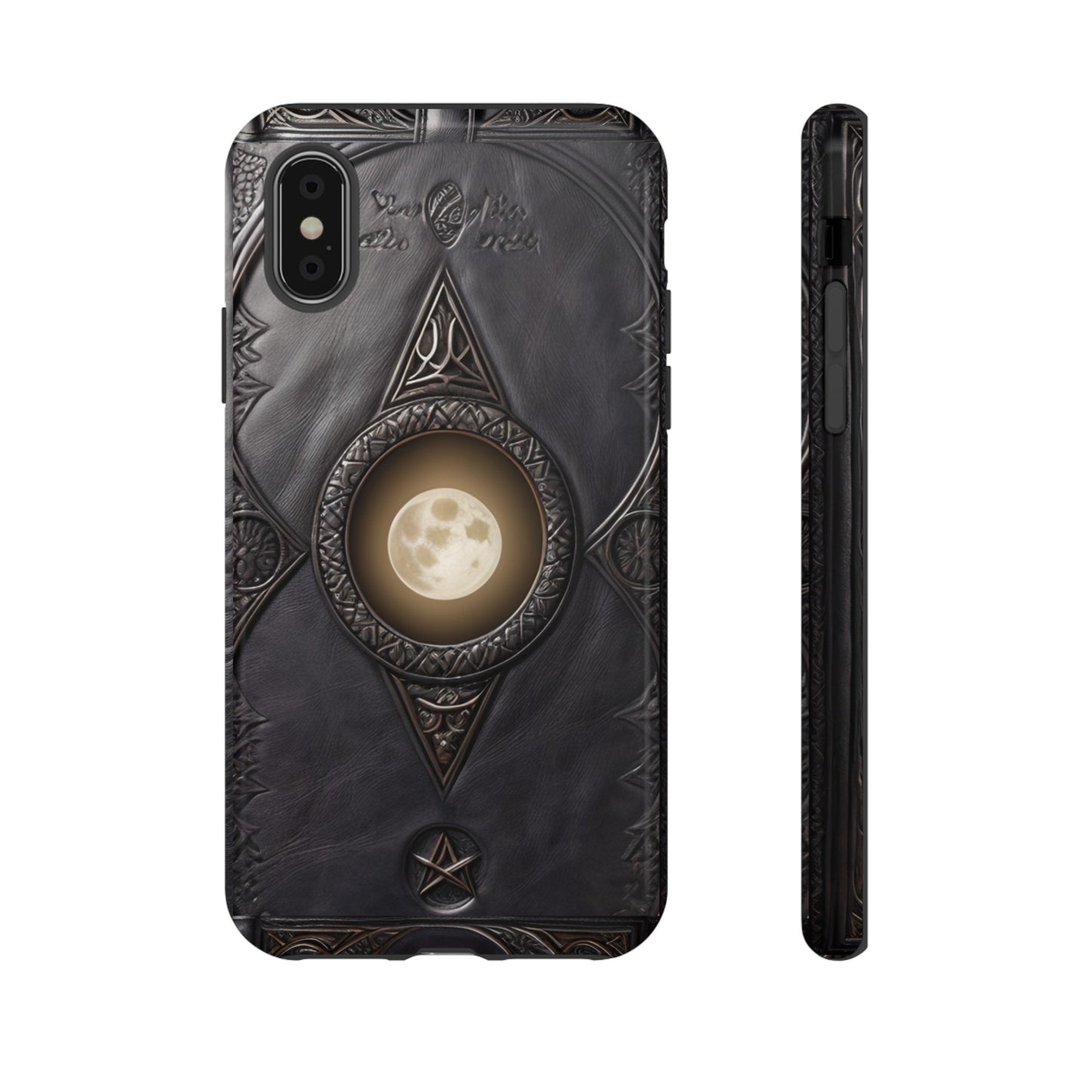 Moon Case Tough Phone Case – Fantasy Art Leather Book Design for iPhone, Samsung Galaxy, and Google Pixel Devices