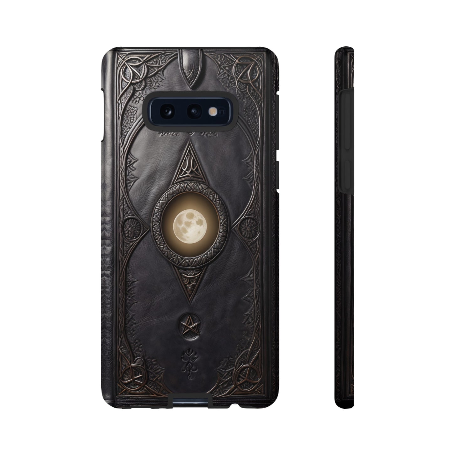 Moon Case Tough Phone Case – Fantasy Art Leather Book Design for iPhone, Samsung Galaxy, and Google Pixel Devices