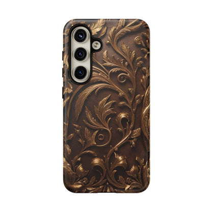 Elegant Bronze Phone Case – Victorian Floral Design for iPhone, Samsung Galaxy, and Google Pixel Devices