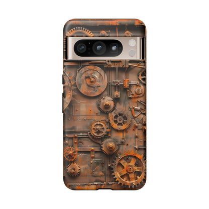 Rusted Steampunk Gearworks Phone Case for iPhone, Samsung Galaxy, and Google Pixel Devices