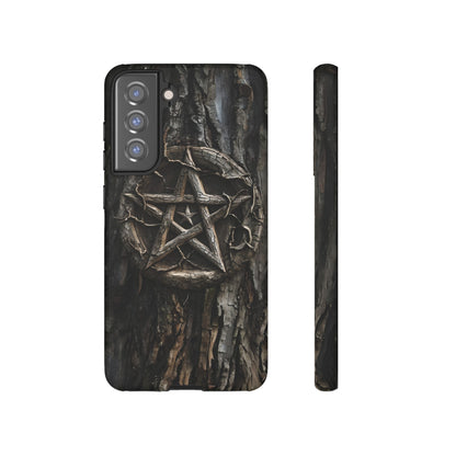 Pentacle Tree Phone Case – Wiccan Nature Magic Design for iPhone, Samsung Galaxy, and Google Pixel Devices