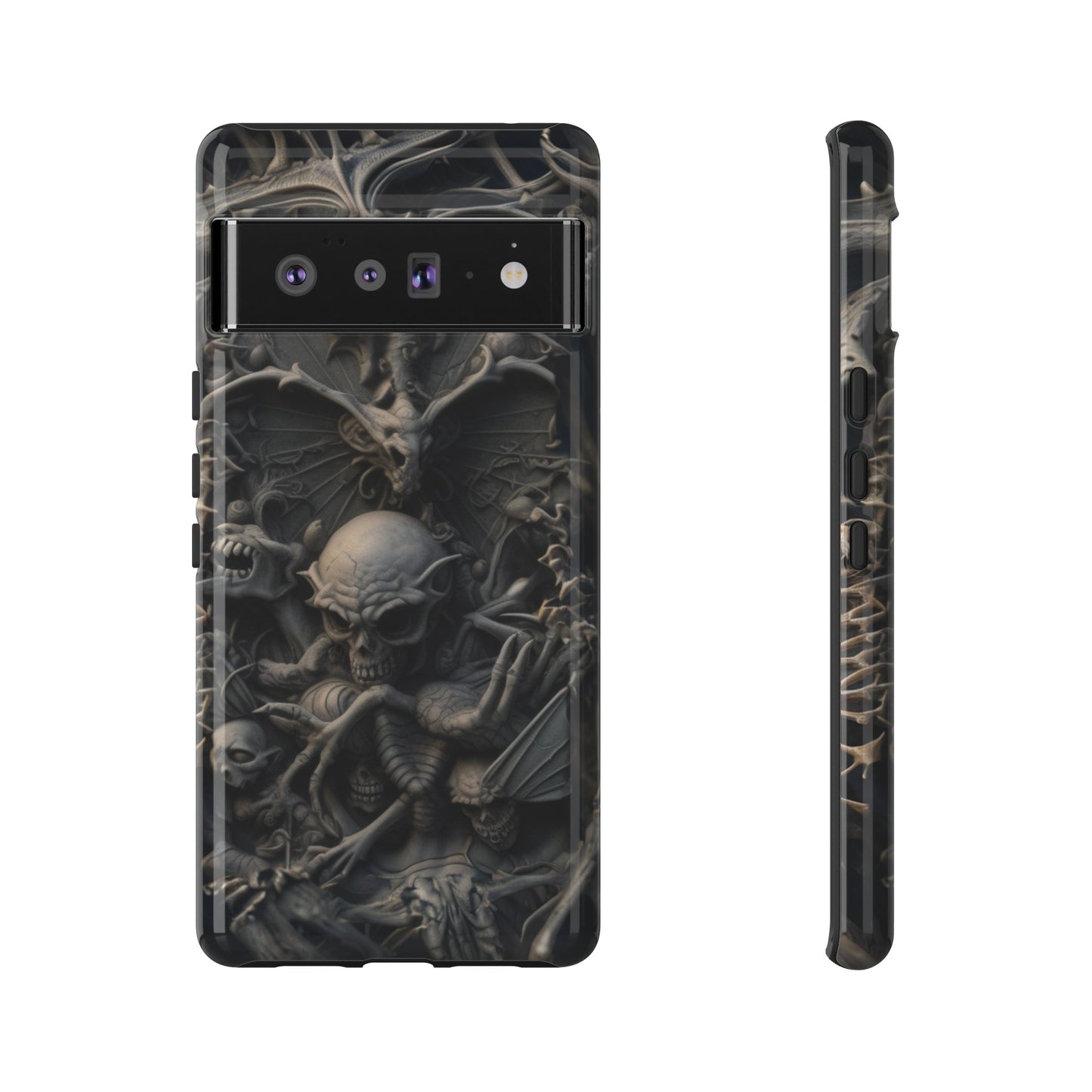 Those Who Dwell Below #1 Phone Case – Intricate Gothic Skeleton Design for iPhone, Samsung Galaxy, Google Pixel Devices