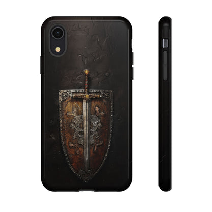 Medieval Sword and Shield Phone Case - For iPhone, Samsung Galaxy, and Google Pixel Devices