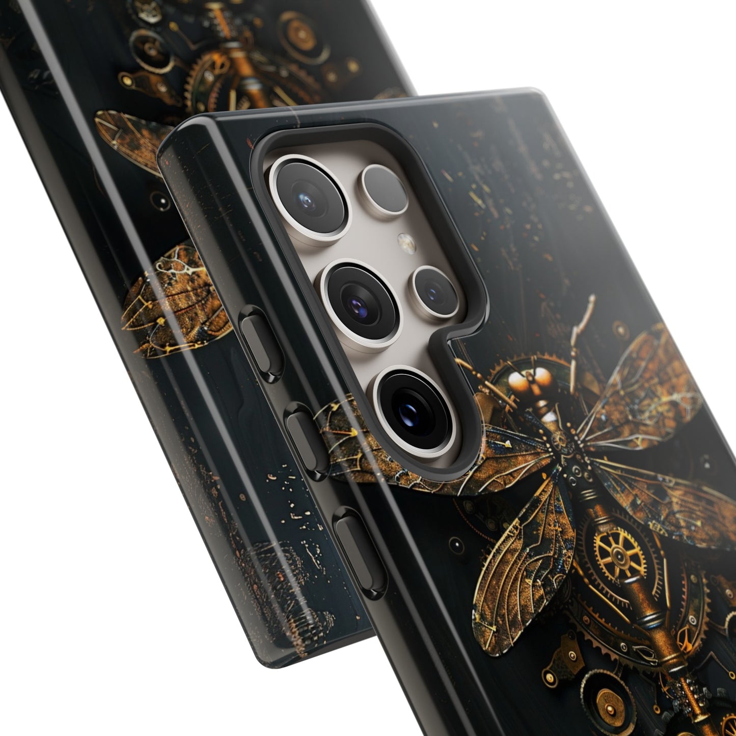 Steampunk Dragonfly Phone Case - Intricate Gear Design for iPhone, Samsung Galaxy, Google Pixel Devices