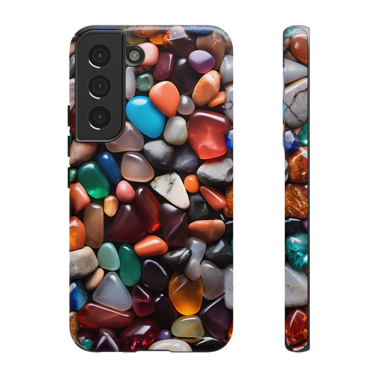 Colorful Stones Phone Case – Vibrant Polished Gemstone Design for iPhone, Samsung Galaxy, and Google Pixel Devices