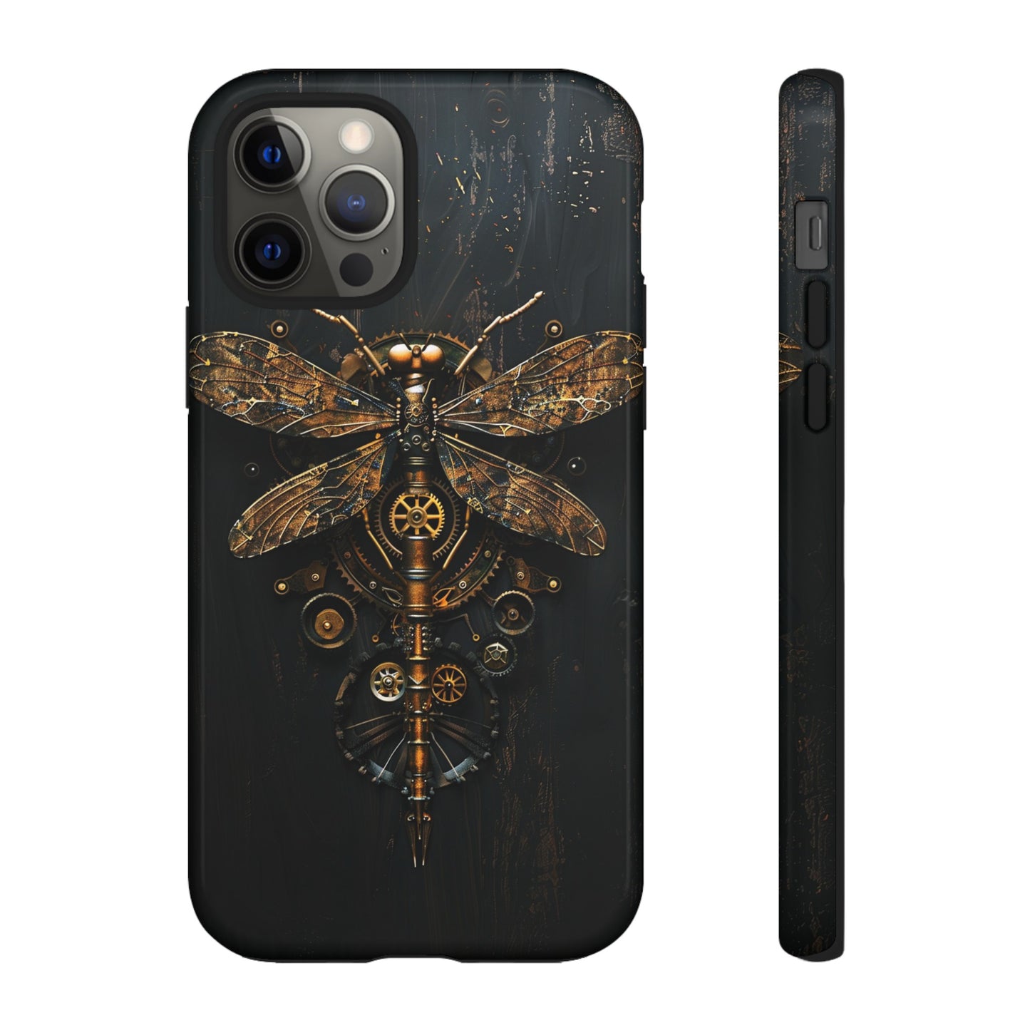 Steampunk Dragonfly Phone Case - Intricate Gear Design for iPhone, Samsung Galaxy, Google Pixel Devices