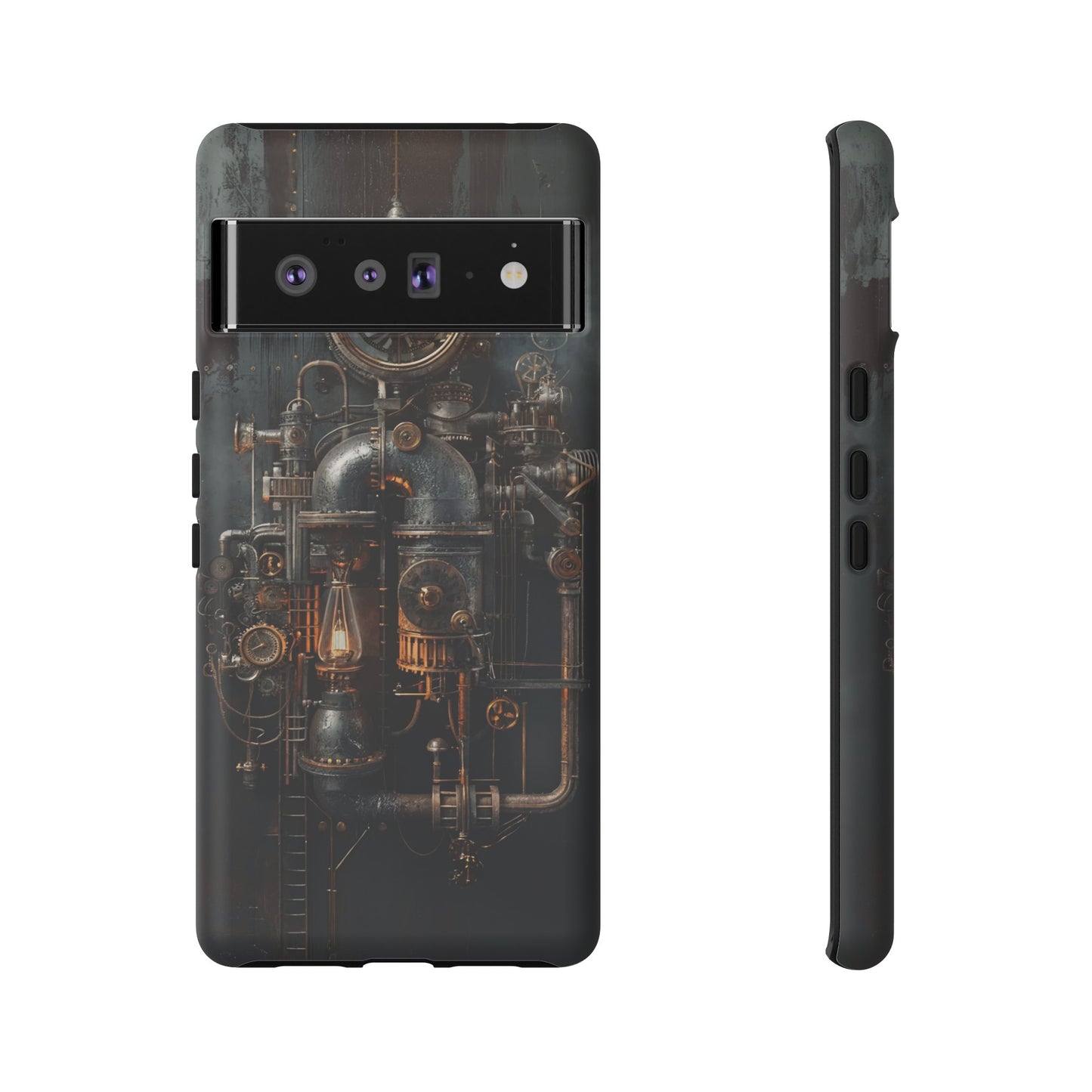 Steampunk Machine #2 Phone Case - Intricate Industrial Design for iPhone, Samsung Galaxy, Google Pixel Devices, Victorian Design Gears