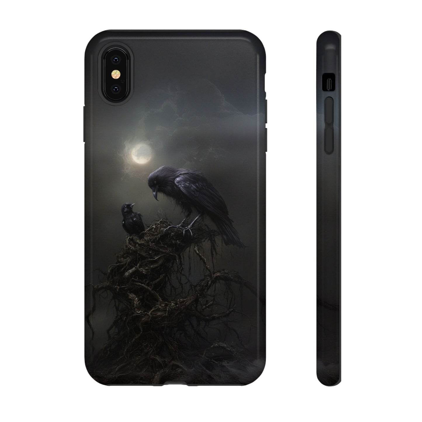 Gothic Raven Phone Case - Dark Crow Art for iPhone, Samsung Galaxy, and Google Pixel Devices