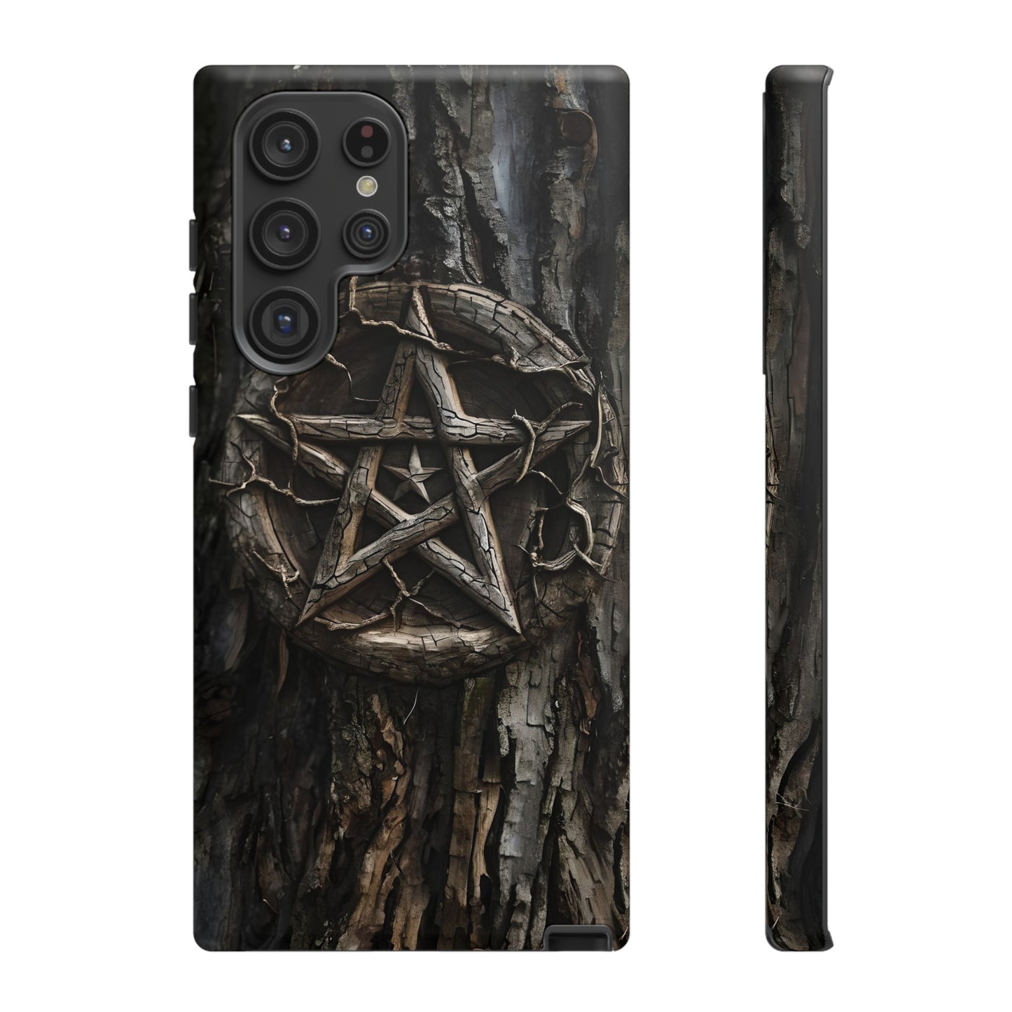 Pentacle Tree Phone Case – Wiccan Nature Magic Design for iPhone, Samsung Galaxy, and Google Pixel Devices