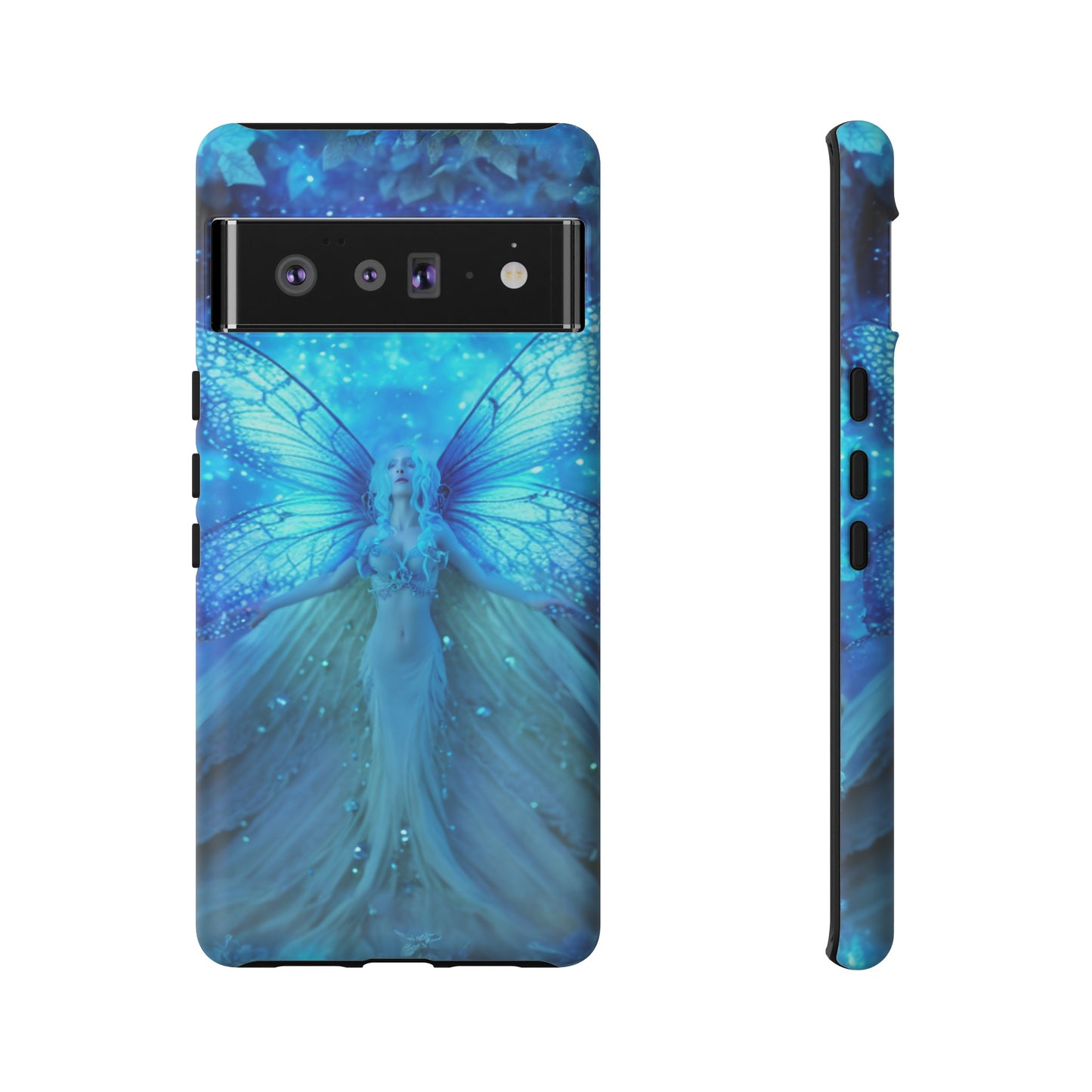 Blue Cosmic Fairy Phone Case – Enchanting Fae Design for iPhone, Samsung Galaxy, and Google Pixel Devices