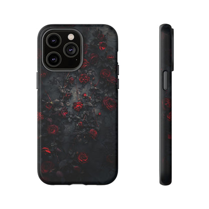 Gothic Roses Tough Phone Case – Elegant Dark Floral Design for iPhone, Samsung Galaxy, and Google Pixel Devices