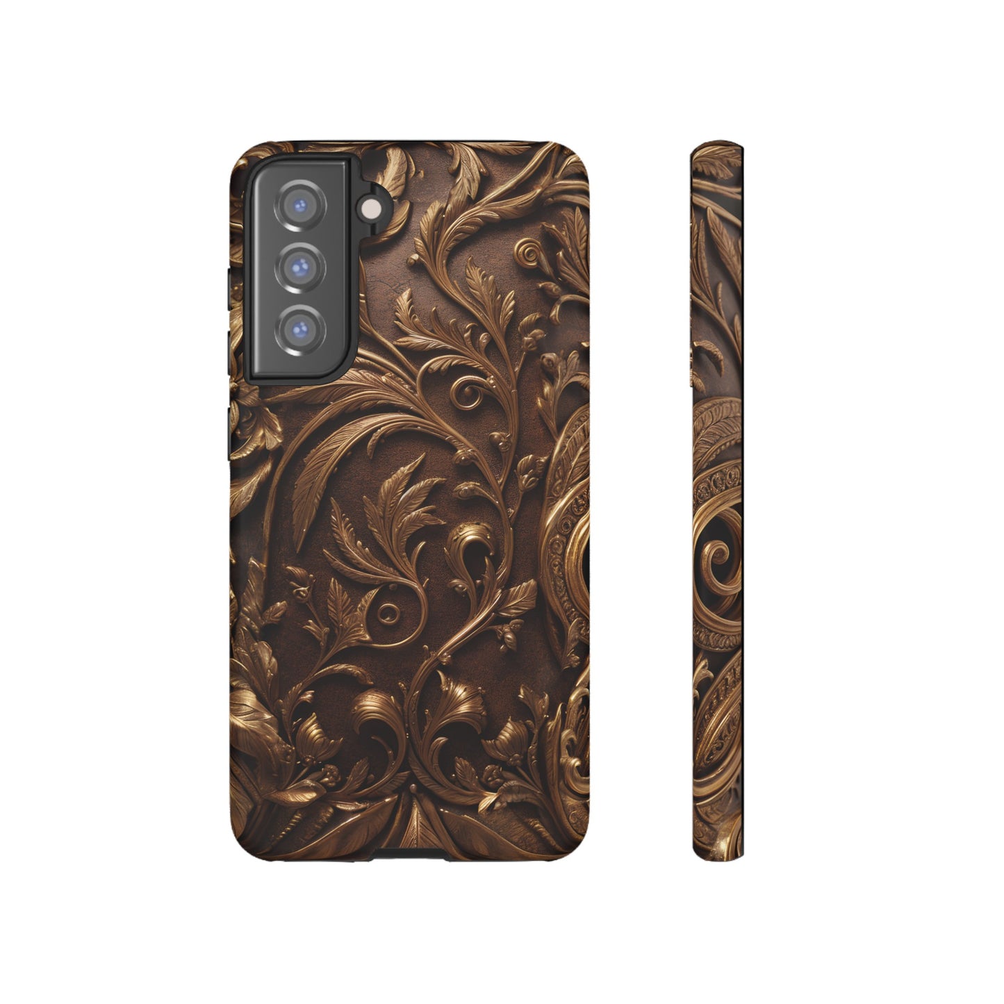 Elegant Bronze Phone Case – Victorian Floral Design for iPhone, Samsung Galaxy, and Google Pixel Devices