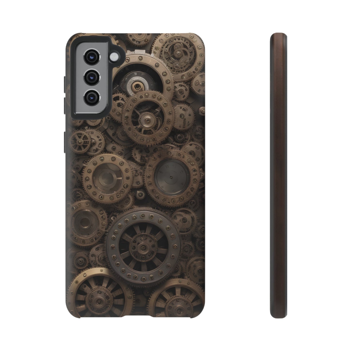 Gearworks 3 Phone Case – Steampunk Victorian Design with Gears and Clockwork for iPhone, Samsung Galaxy, and Google Pixel Devices