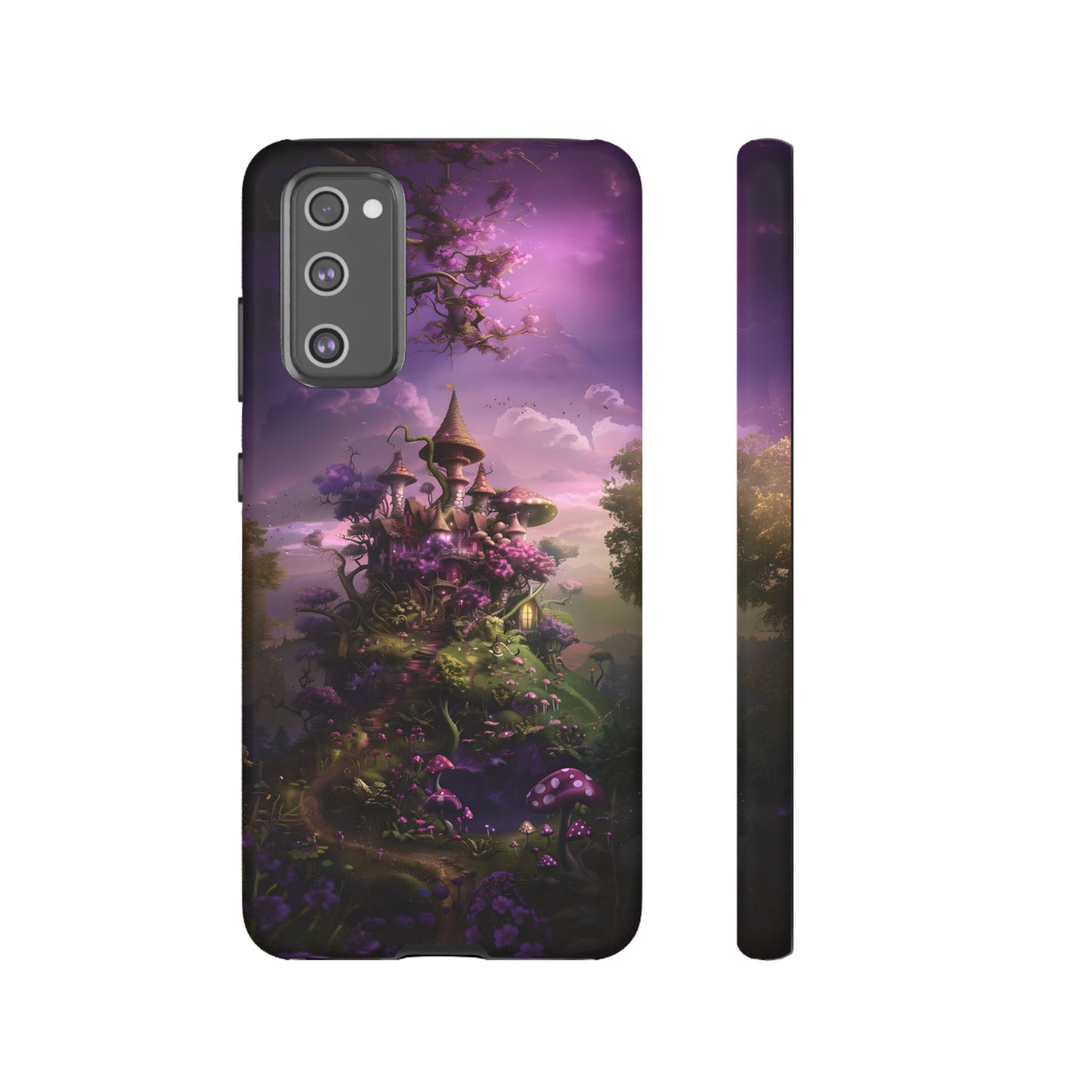 Enchanted Fairy Castle Phone Case - Magical Purple Fantasy Art for iPhone, Samsung Galaxy and Google Pixel Devices