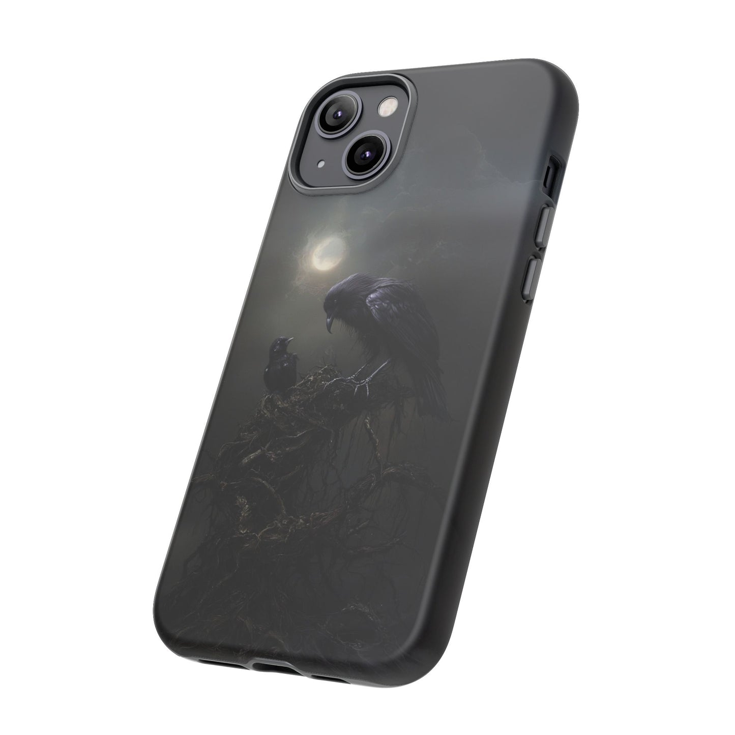 Gothic Raven Phone Case - Dark Crow Art for iPhone, Samsung Galaxy, and Google Pixel Devices