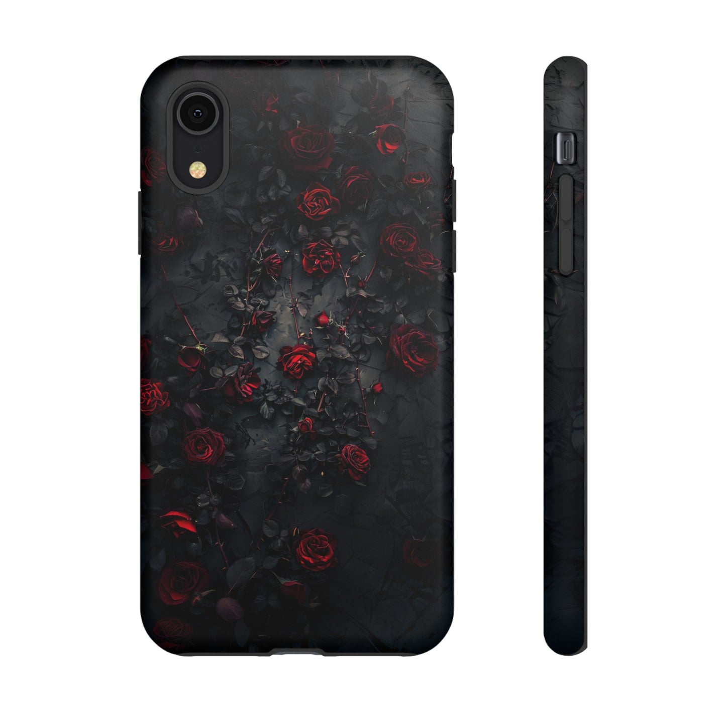 Gothic Roses Tough Phone Case – Elegant Dark Floral Design for iPhone, Samsung Galaxy, and Google Pixel Devices