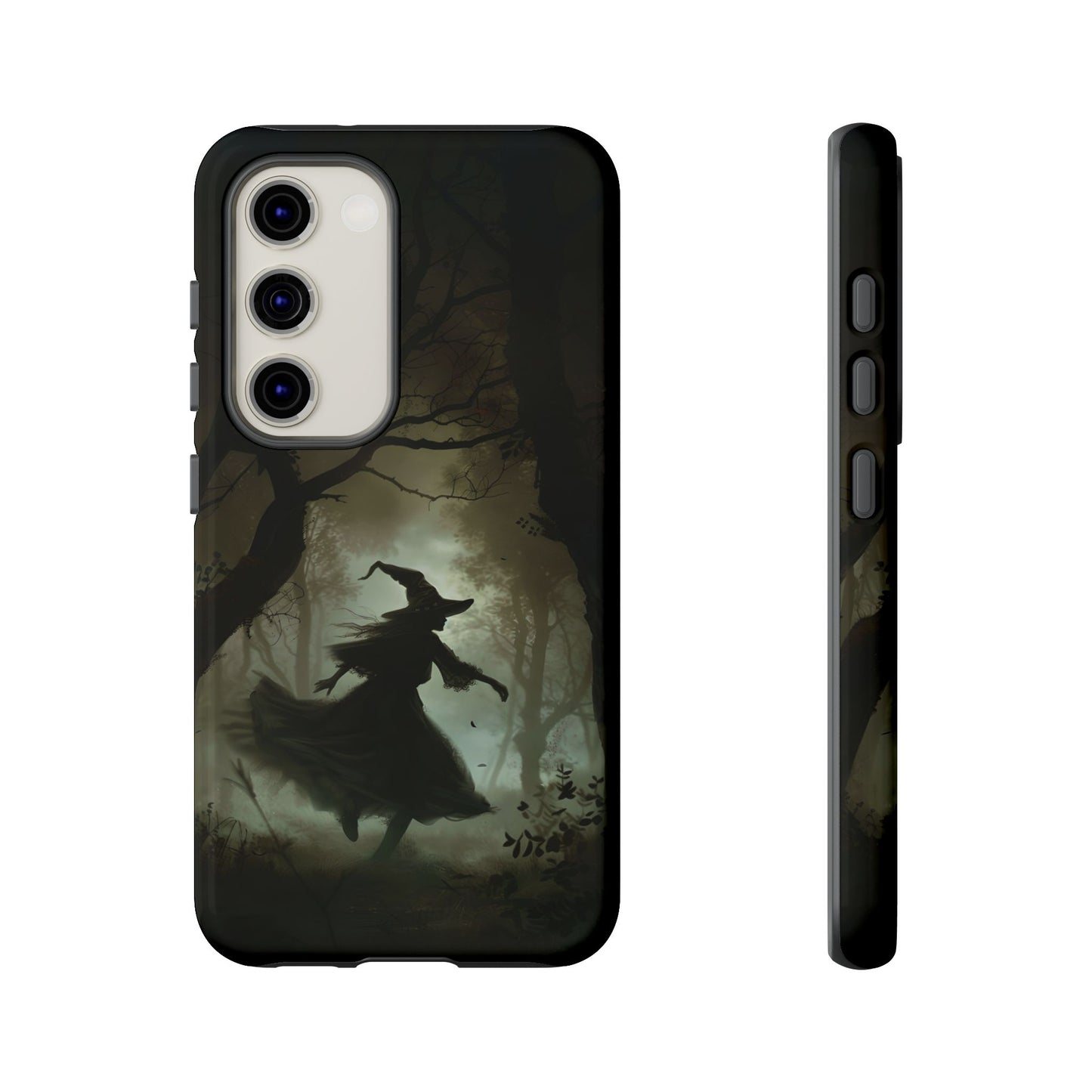 Spooky Witch Silhouette Phone Case - Halloween Dark Art Design for iPhone, Samsung Galaxy, and Google Pixel Devices