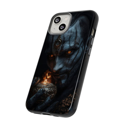 Dark Djinn Warrior Phone Case - Intricate Fantasy Art Protective Cover for iPhone, Samsung Galaxy, and Google Pixel Devices