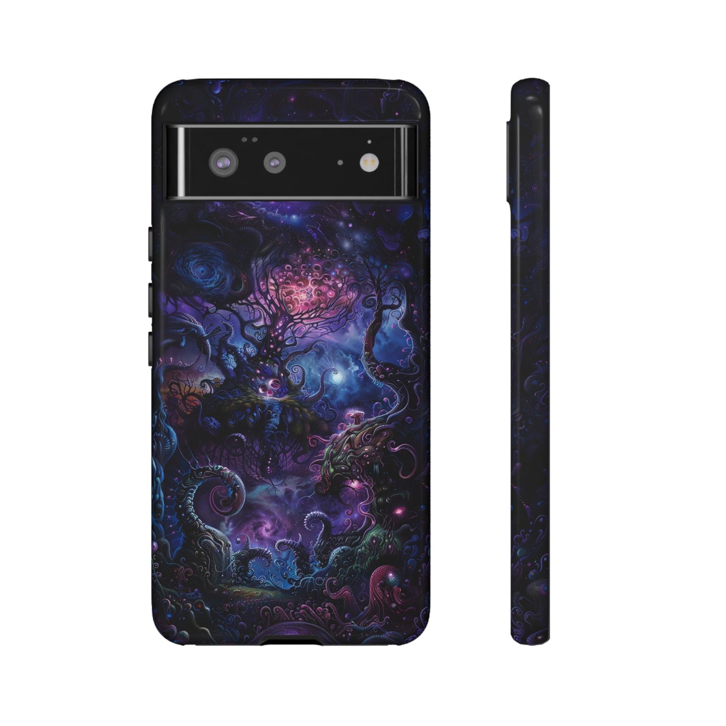 Trippy Psychedelic Alien Landscape Phone Case - Vibrant Abstract Design for iPhone, Samsung Galaxy and Google Pixel Devices