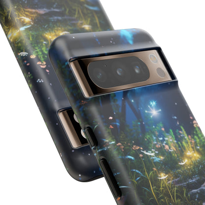 Fireflies in the Forest Tough Phone Case – Enchanting Summer Night Design for iPhone, Samsung Galaxy, and Google Pixel Devices