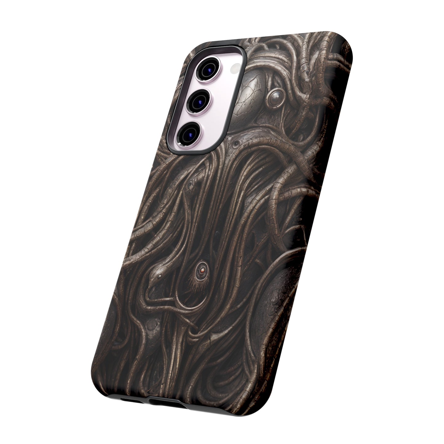 Biomechanical Horror 4 Phone Case – Futuristic Alien Design for iPhone, Samsung Galaxy, and Google Pixel Devices