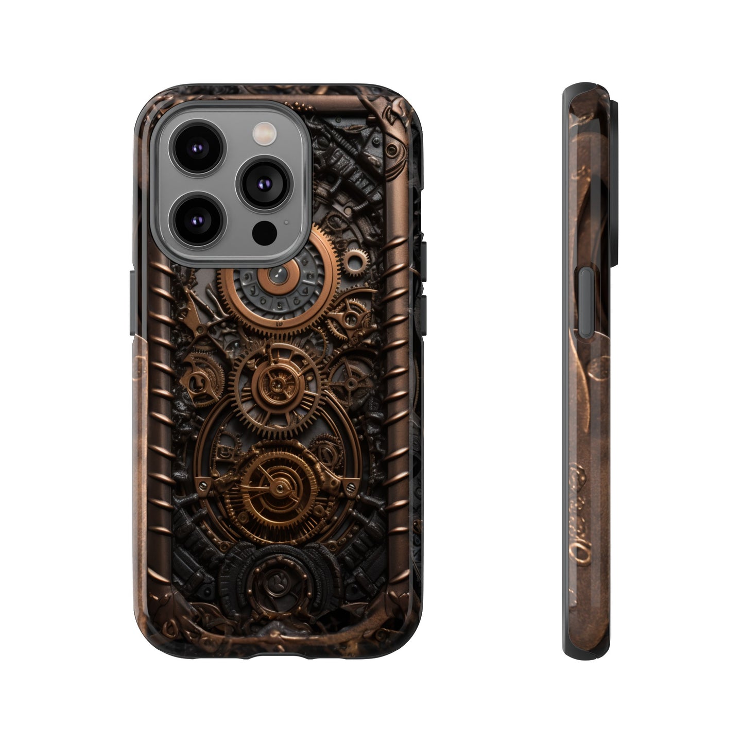 Gearworks 2 Phone Case – Steampunk Victorian Design with Gears and Clockwork for iPhone, Samsung Galaxy, and Google Pixel Devices