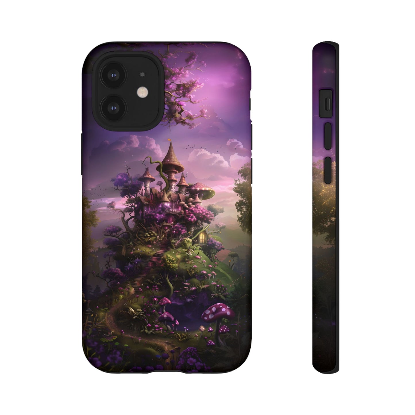 Enchanted Fairy Castle Phone Case - Magical Purple Fantasy Art for iPhone, Samsung Galaxy and Google Pixel Devices