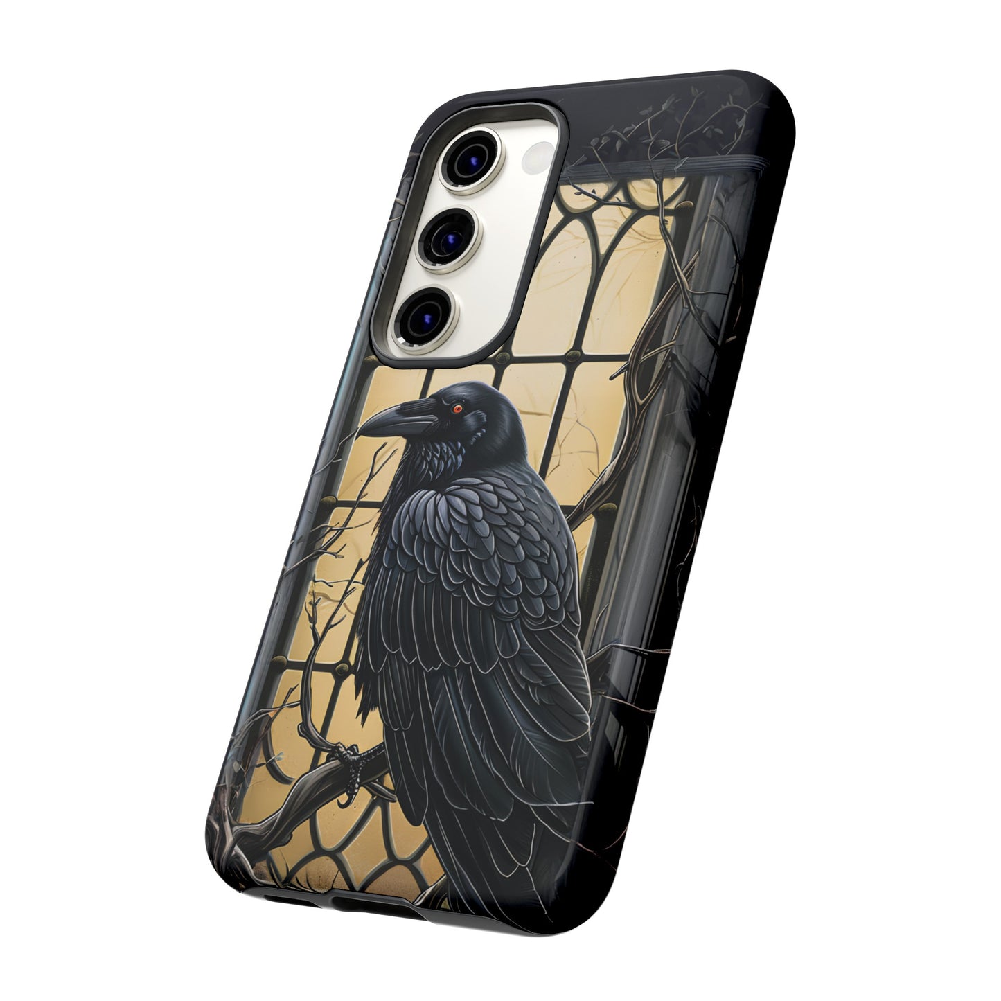 The Raven Phone Case – Edgar Allan Poe Inspired Gothic Design for iPhone, Samsung Galaxy, and Google Pixel Devices