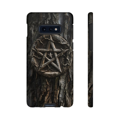 Pentacle Tree Phone Case – Wiccan Nature Magic Design for iPhone, Samsung Galaxy, and Google Pixel Devices