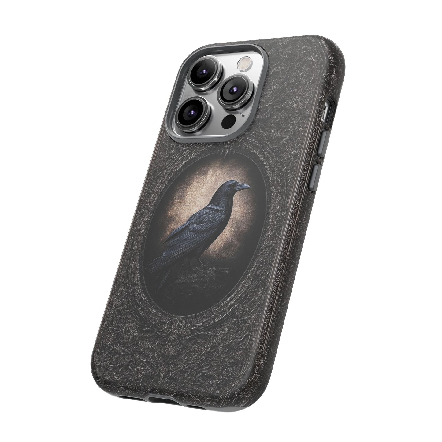 Gothic Raven Phone Case - Mysterious Dark Bird Design