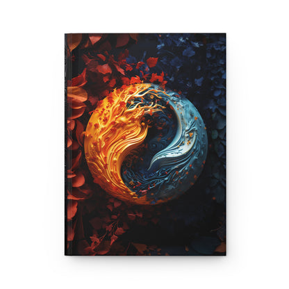 Yin Yang Petals Hardcover Notebook – Harmonious Journal for Creative Writing and Reflections