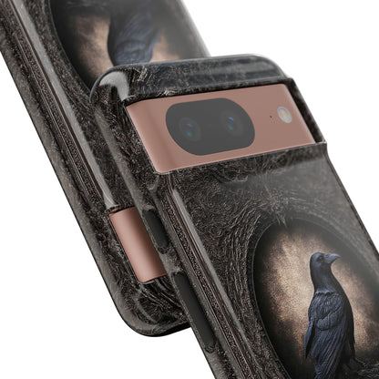 Gothic Raven Phone Case - Mysterious Dark Bird Design